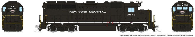 Rapido HO EMD GP40 New York Central #3043