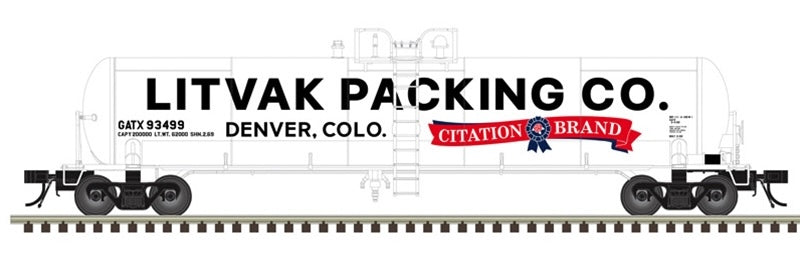 Atlas 50007800 N 20,700-Gallon Tank Car — Litvak Packing (GATX) #93499 Limited Edition