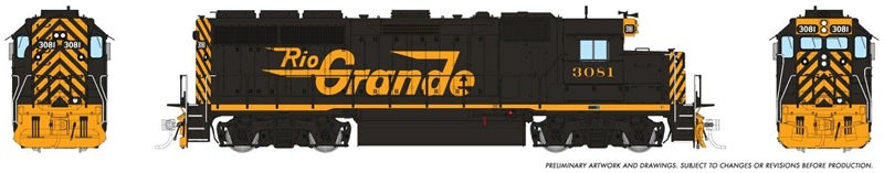 Rapido HO GP40 Rio Grande #3081 DC