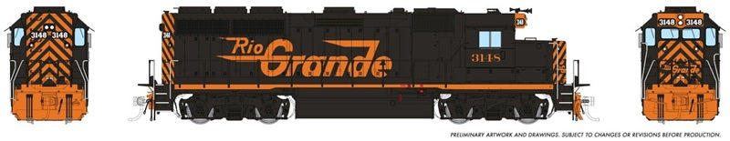 Rapido HO GP40 Rio Grande #3148 DC