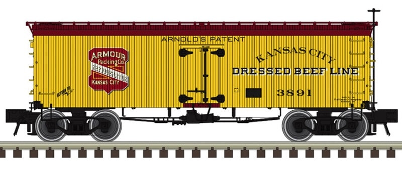 Atlas HO 36 foot wood reefer Armour Packing 3893