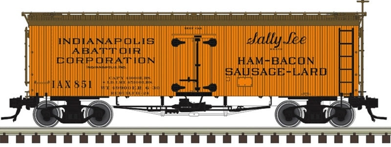 Atlas HO 36 foot wood reefer Indianapolis Abattoir Sally Lee 851