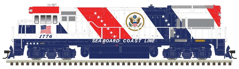 Atlas 10005248 HO U36B Gold Seaboard Coast Line #1776 Bicentennial