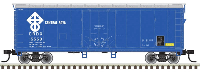 Atlas Trainman HO 40ft plug door box car Central Soya 5550