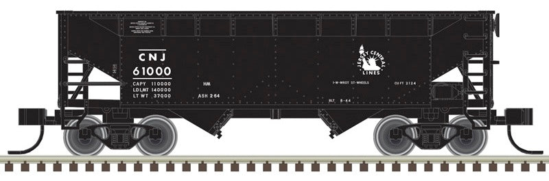 Atlas Trainman HO 2-Bay Offset Side Hopper — Central Railroad of New Jersey #61000