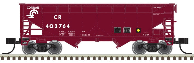 Atlas Trainman HO 2-Bay Offset Side Hopper — Conrail #403764