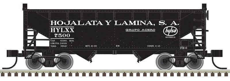 Atlas Trainman HO 2-Bay Offset Side Hopper — Hojalata y Lamina #7500
