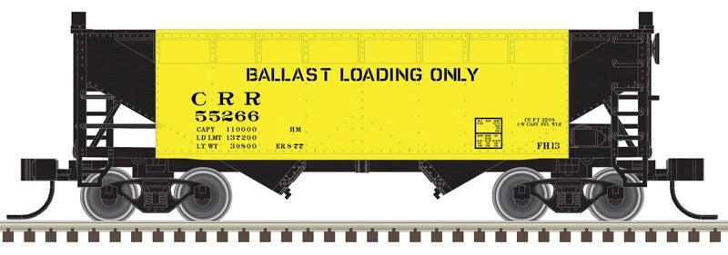 Atlas Trainman HO 2-Bay Offset Side Hopper 2-Pack — Clinchfield Ballast Service