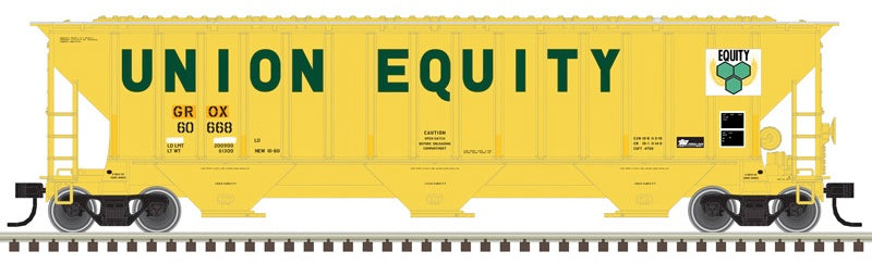 Atlas Trainman HO Thrall 4750 Covered Hopper First Union Rail GROX #60682