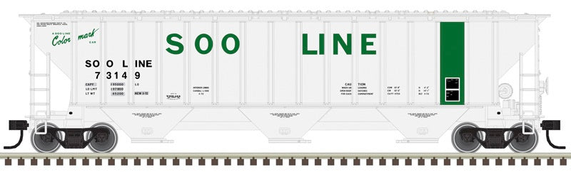 Atlas Trainman HO Thrall 4750 Covered Hopper Soo Line #73175