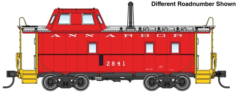 Walthers Proto 103615 HO Scale Wabash Streamlined Caboose, Ann Arbor #2843