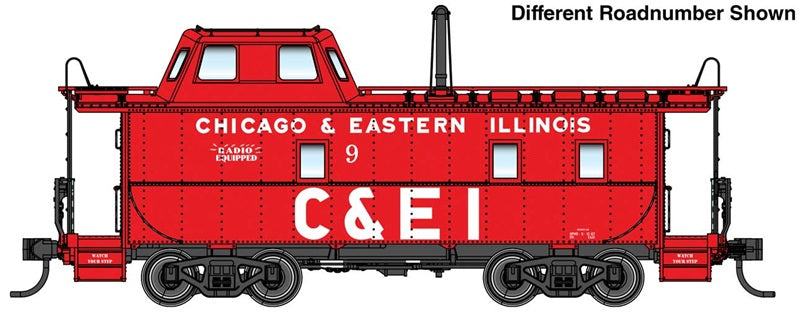 Walthers Proto 103619 HO Scale Wabash Streamlined Caboose, Chicago & Eastern Illinois #16