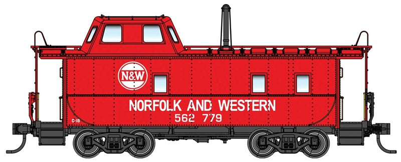 Walthers Proto 103620 HO Scale Wabash Streamlined Caboose, Norfolk & Western #562779