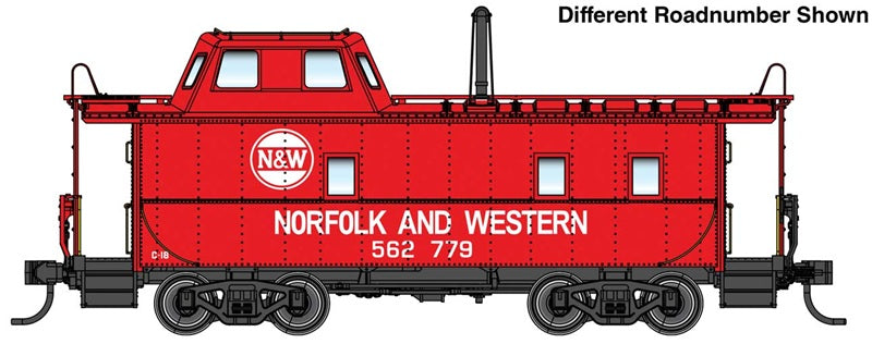 Walthers Proto 103621 HO Scale Wabash Streamlined Caboose, Norfolk & Western #562793