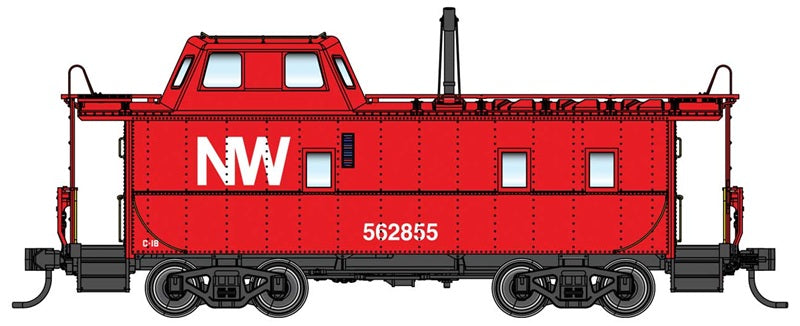 Walthers Proto 103622 HO Scale Wabash Streamlined Caboose, Norfolk & Western #562855
