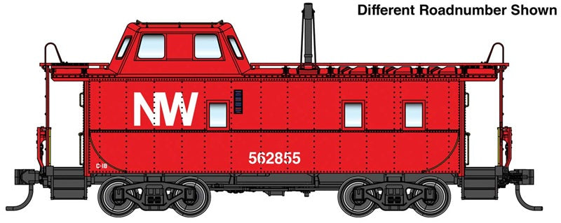 Walthers Proto 103623 HO Scale Wabash Streamlined Caboose, Norfolk & Western #562858