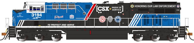 Bachmann 65413 HO Scale CSX WABTEC ES44AC #3194 Spirit of Law Enforcement