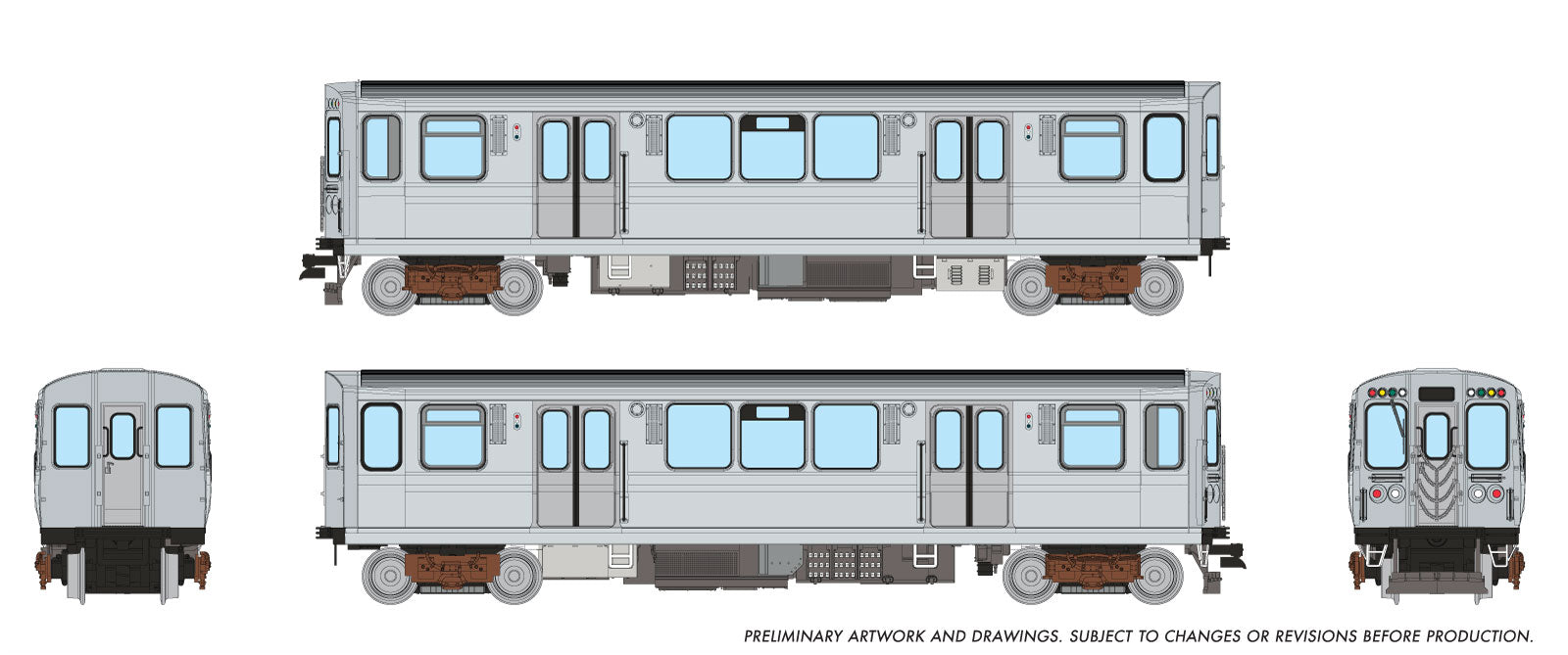 Rapido N CTA 2600-series L 2-Car Pair (DC/Silent): 75th Anniversary White/Green Scheme