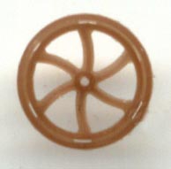 Grandt Line 4059 S Scale C&S 6 Spoke Brake Wheel - pkg(4)