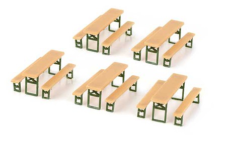 Walthers SceneMaster 4190 HO Scale Picnic Tables - Kit pkg(5)