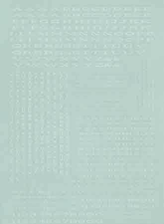 Microscale 70011 N Scale Extended Roman Passenger Car Alphabet - White Waterslide Decals