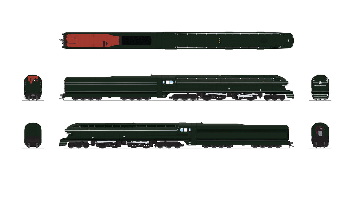Broadway Limited Imports 4377 HO PRR S1 6-4-4-6 Duplex, Unlettered, Paragon4 Sound/DC/DCC, Smoke - view 5