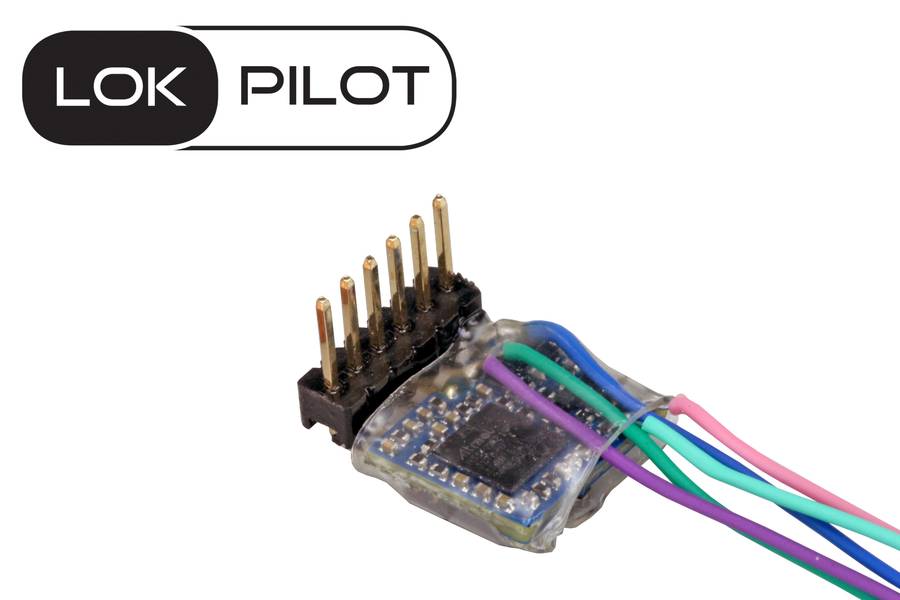 ESU 59857 LokPilot 5 micro DCC, 6-pin Direct 90 degrees, Gauge N, TT