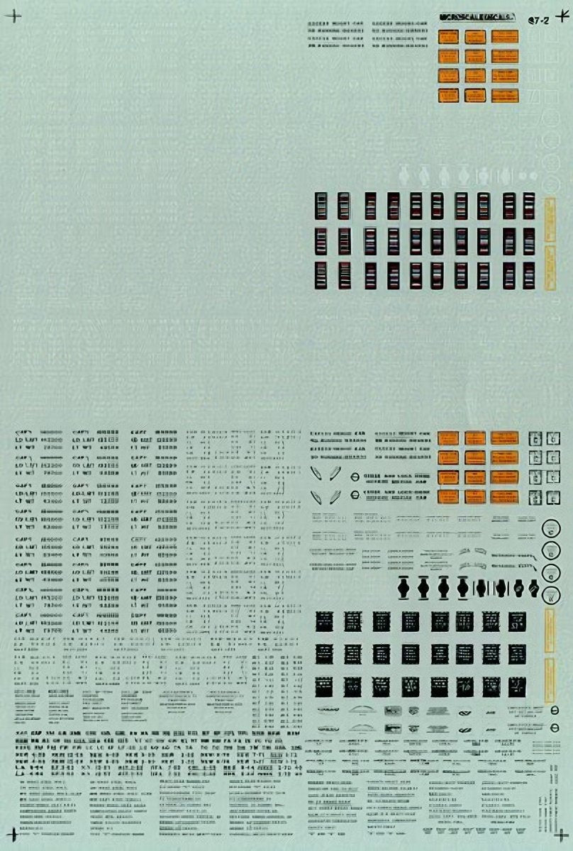 Microscale 60 - 2 N Scale Data - Freight Cars - Gothic - Black and White Waterslide Decals - Oakville Model Trains Depot