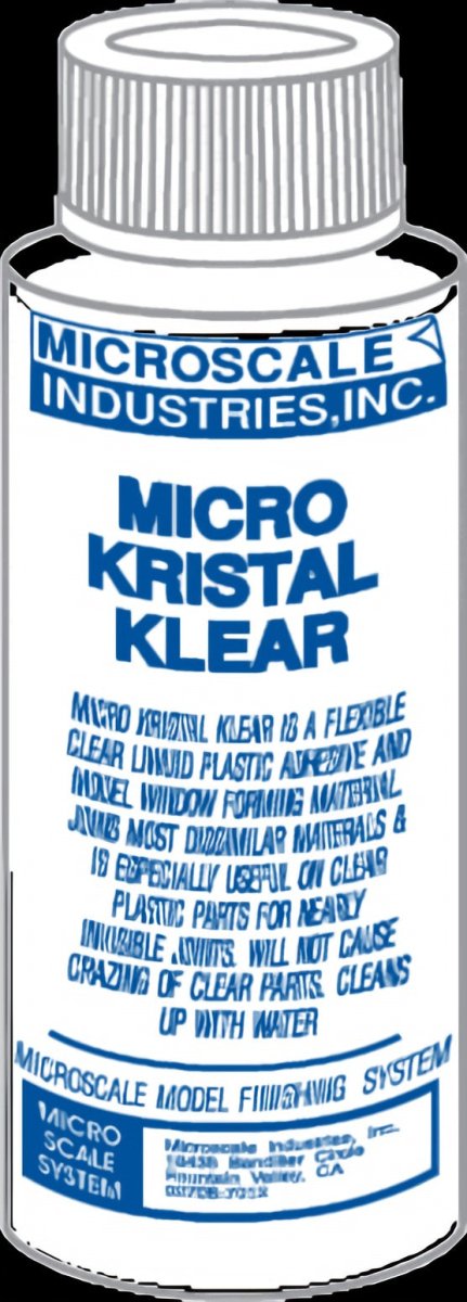 Microscale MI - 9 Micro Kristal Klear - Clear Liquid Plastic Adhesive (1 oz) - Oakville Model Trains Depot