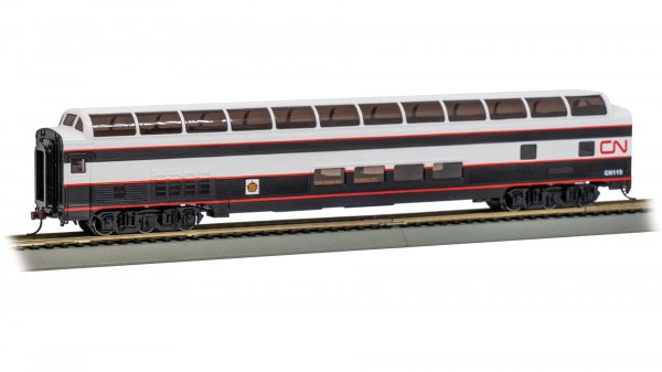 Bachmann 13012 HO Scale 85' Budd Full Dome Passenger Car - Canadian National #119