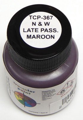Tru - Color TCP - 367 N&W - Late Passenger Car Maroon 1 oz - Oakville Model Trains Depot