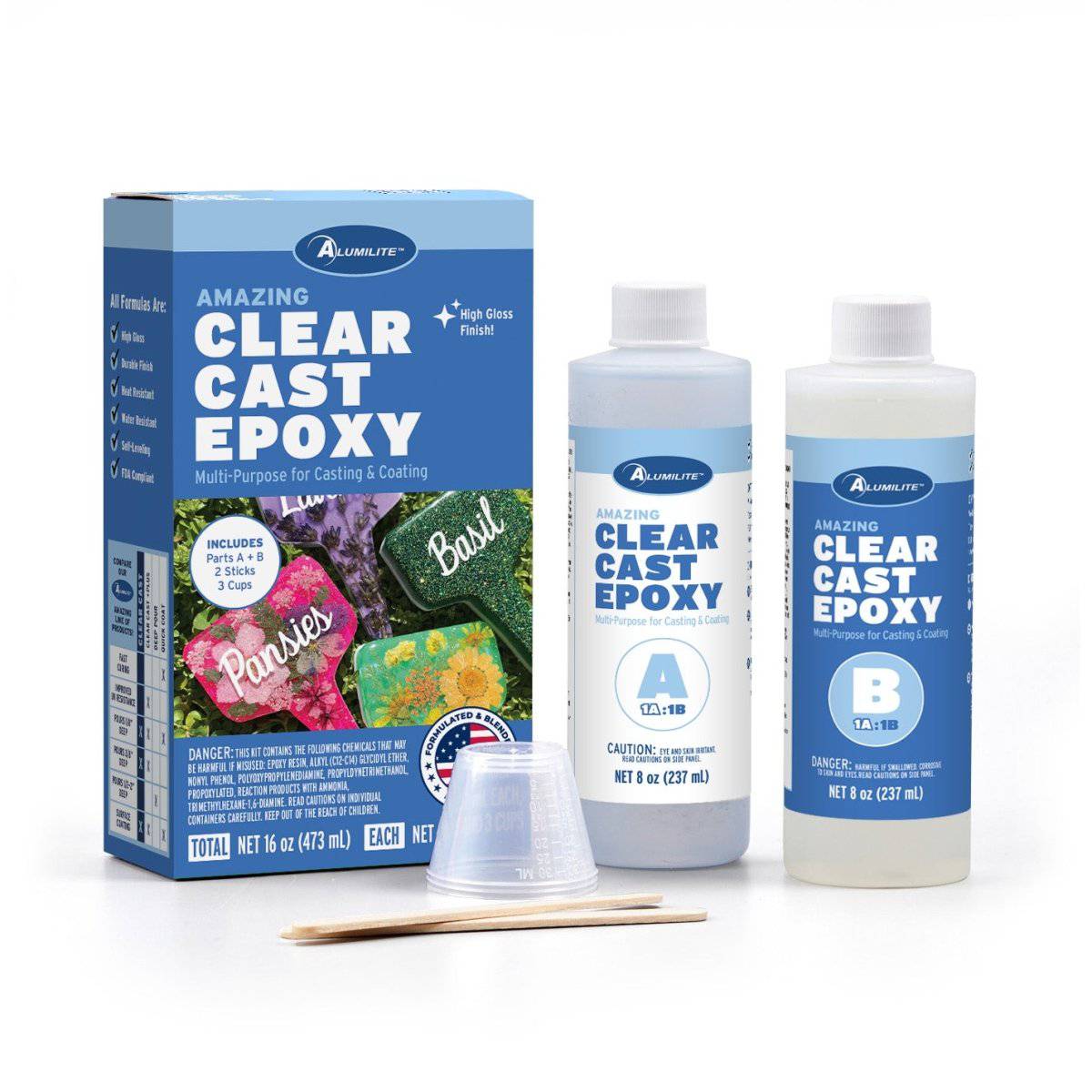 Alumilite 10590 Amazing Clear Cast Epoxy Resin Kit - 16oz