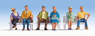 Walthers SceneMaster 6058 HO Scale Seated People pkg(6) - Set #2