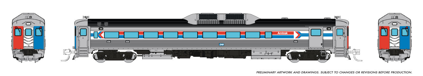 Rapido N Budd RDC-2 (Ph 1) (DC/Silent): Amtrak - Phase 1: #36