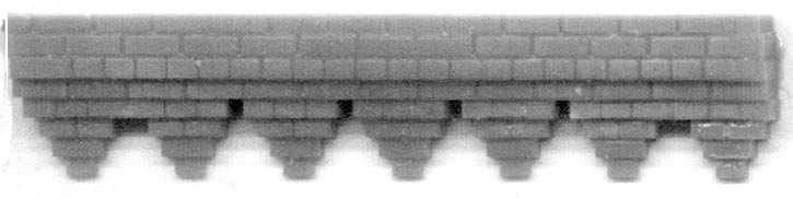 Grandt Line 5020 HO Scale Wells Fargo Brick Cornice - pkg(4)