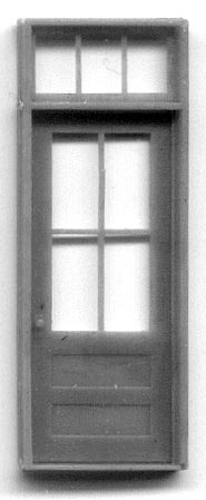Grandt Line 5139 HO Scale 39" x 92" Factory Front Door with Transom for Masonry Buildings - pkg(2)