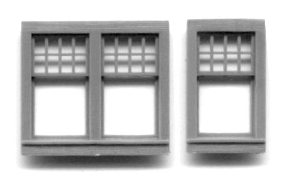 Grandt Line 5194 HO Scale 32" x 53" Single 9-Light RGS Style Depot Window Set - pkg(2 sets)