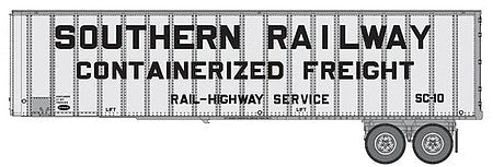 Walthers SceneMaster 2614 HO Scale Flexi-Van 40' Trailer 2-Pack Southern