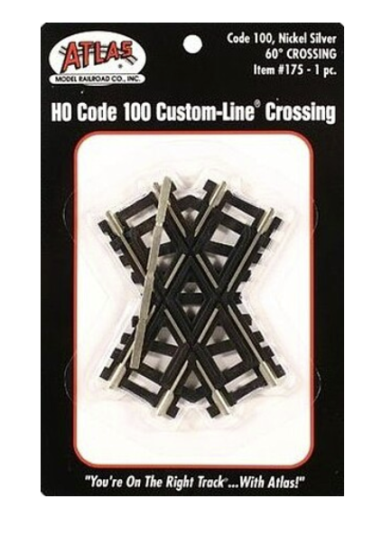 Atlas #175 Code 100 60 Degree Custom Crossing HO Nickel Silver -New