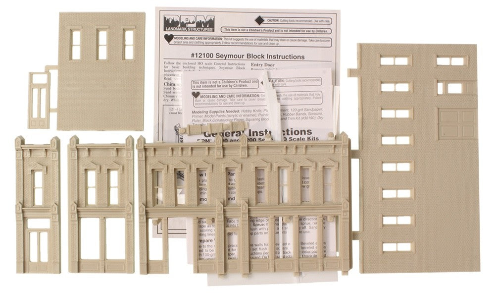 Woodland Scenic DPM 12100 HO Scale Seymour Block Building Kit
