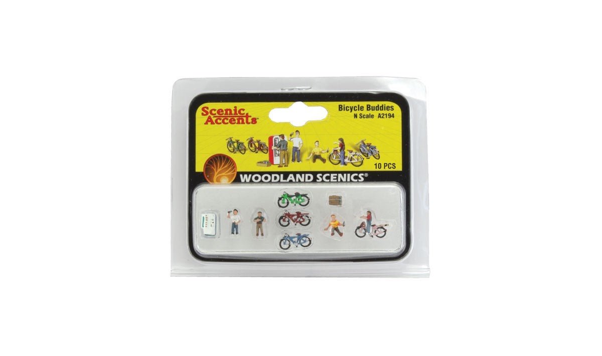 Woodland Scenics A2194 N Scale Bicycle Buddies - Oakville Model Trains Depot