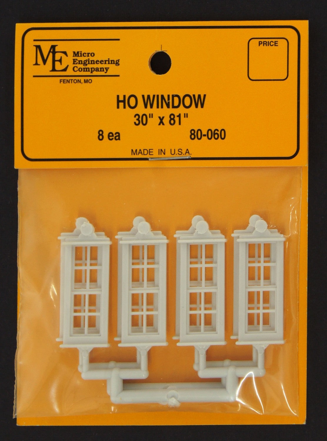 Micro Engineering 80-060 HO Scale 30" x 81" Windows  - 8pcs
