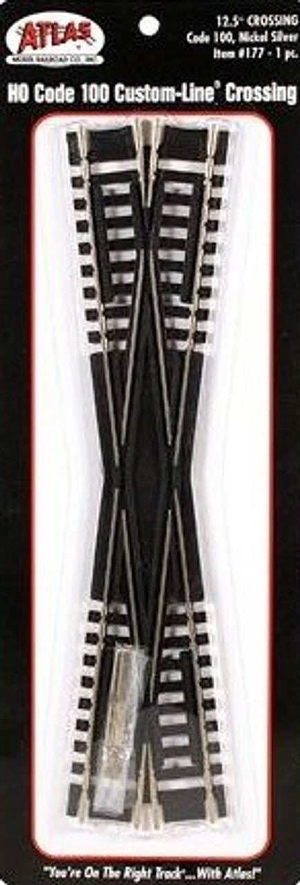 Atlas #177 Code 100 12.5 Degree Custom Crossing HO Nickel Silver -New
