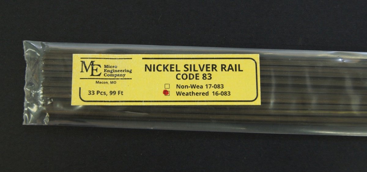 Micro Engineering 16 - 083 HO Scale Code 83 Weathered Bulk Rail - 33pc / 99' Bundle - Oakville Model Trains Depot