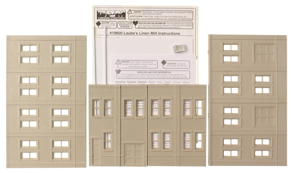 Woodland Scenics DPM 10600 HO Scale Laube's Linen Mill Building Kit
