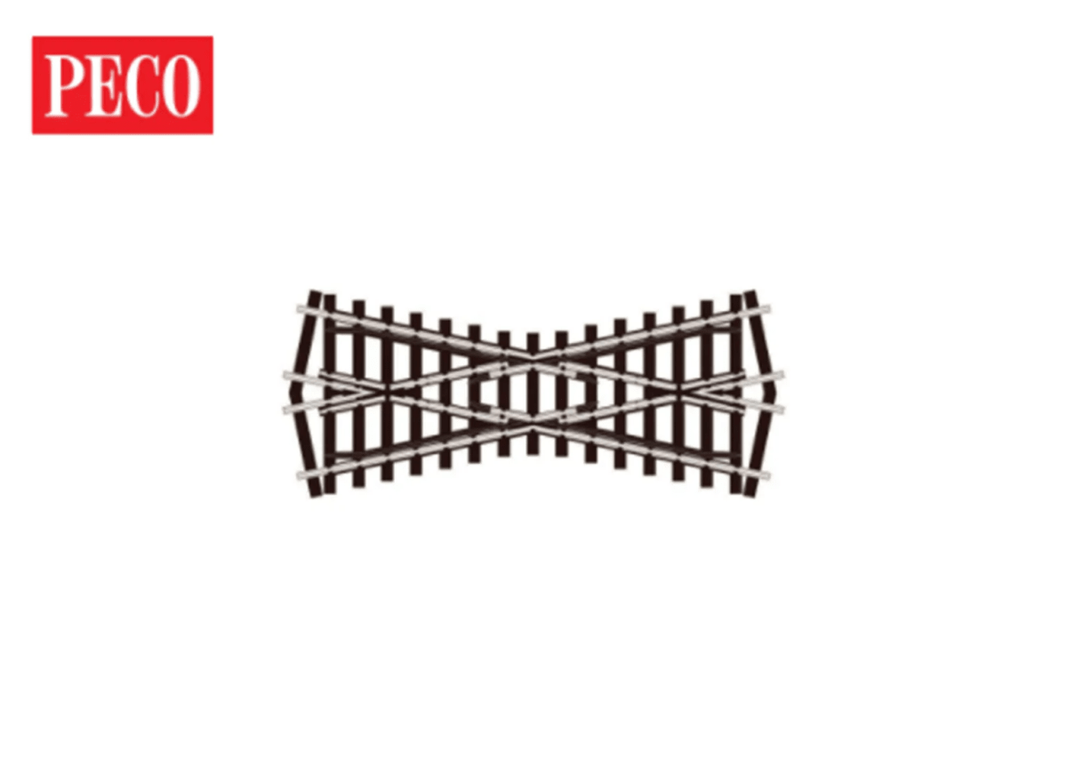 Peco SL - 193 OO/HO Scale Code 75 Short Crossing 24 Degree - Oakville Model Trains Depot