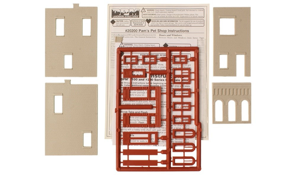 Woodland Scenics DPM 20200 HO Scale Pam's Pet Shop Building Kit
