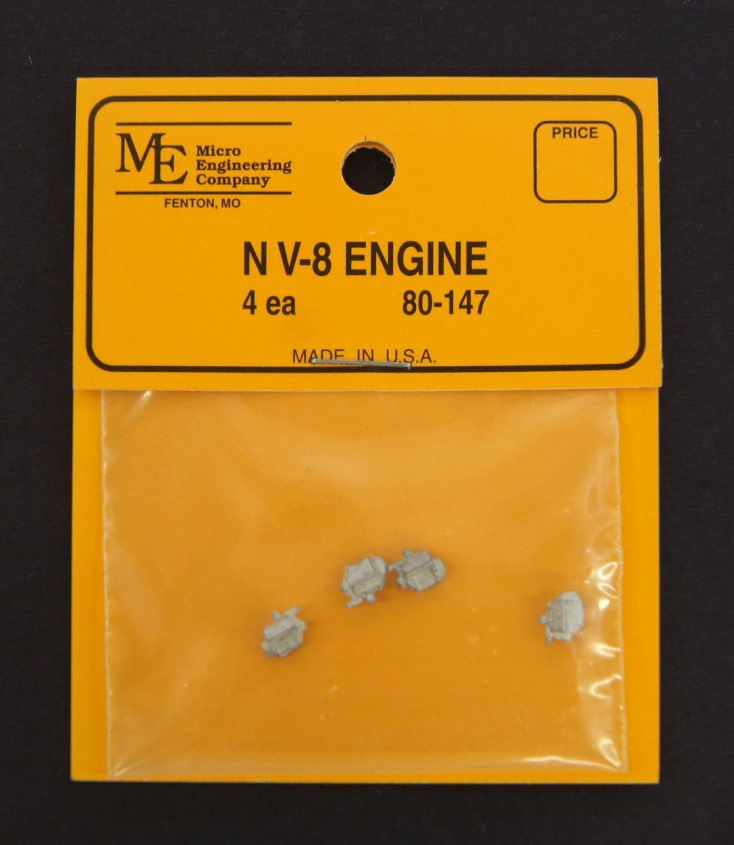 Micro Engineering 80 - 147 N Scale Vintage V - 8 Engines - 4 pcs - Oakville Model Trains Depot