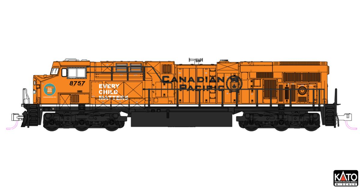 KATO 176 - 8960 - DCC N Scale GE ES44AC CP "Every Child Matters" 8757 - DCC - Oakville Model Trains Depot