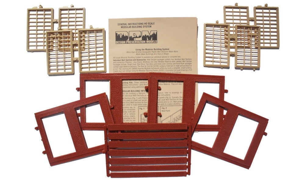 Woodland Scenics DPM 30174 HO Two-Story Steel Sash Window Kit